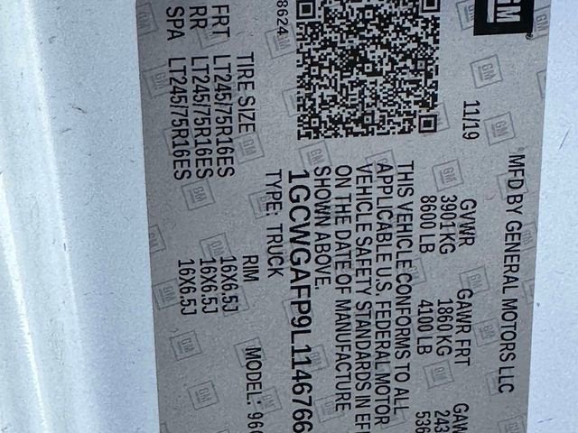 2020 Chevrolet Express Cargo 2500 RWD 2500 135"