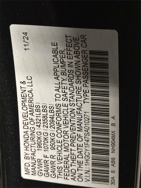 2025 Honda Accord Sedan SE