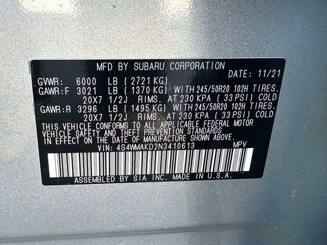 2022 Subaru Ascent Limited