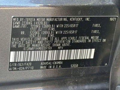 2021 Toyota RAV4 Hybrid XLE