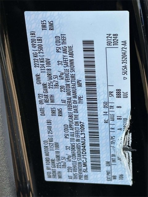 2022 Lincoln Corsair Standard