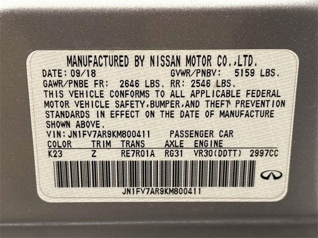 2019 INFINITI Q50 RED SPORT 400