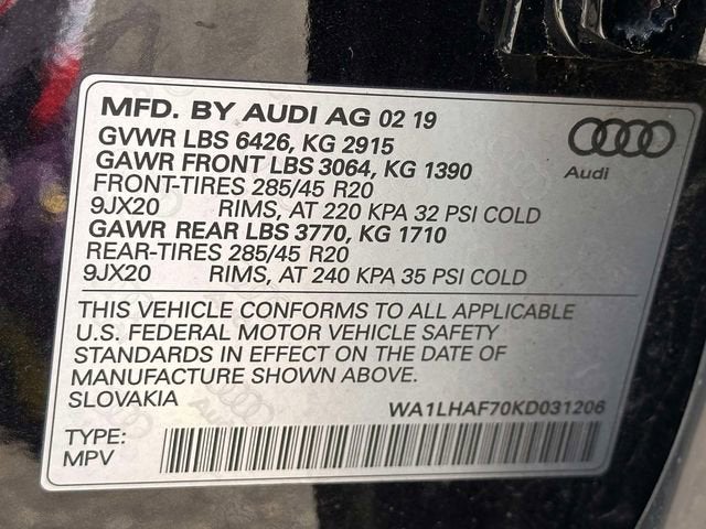 2019 Audi Q7 Premium Plus