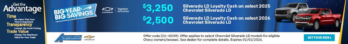 2025 & 2026 Silverado Loyalty Cash