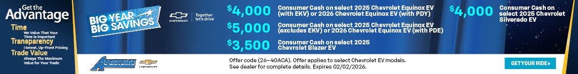 Consumer Cash Equinox & Blazer