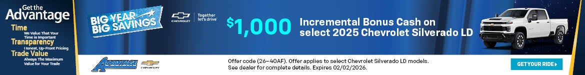 Incremental Bonus Cash Silverado